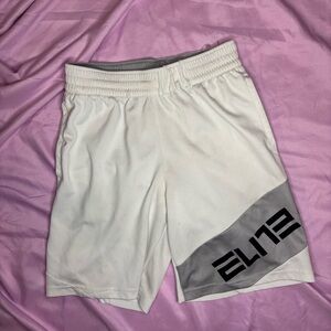 White and Gray Athletic Shorts